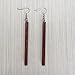 Skinny Natural Matchstick Wood Earrings from Reclaimed Mahogany