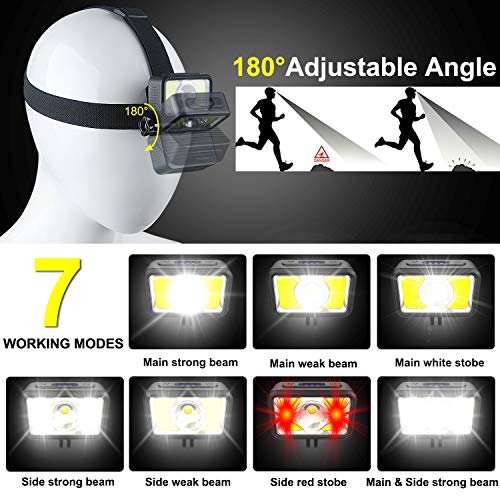 Avaspot 2020 Design!Hoofdlamp, led, 2-wegs, 7 modi, 1000 lumen, super helder, USB-oplaadbaar, koplamp, led, waterdicht… - Image 6