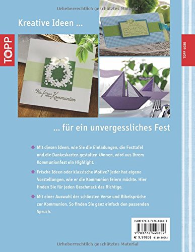 Wir Feiern Kommunion Karten Und Tischdekorationen Von Modern Bis Edel Kreativ Kompakt Amazon De Ludwig Helene Bucher