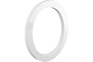 Montague Metal Products MHN-04-F-WE1-0 Solid Brushed Aluminum Modern Floating Address House Numbers, 4", Powder Coated White