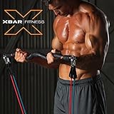 Xbar Portable Gym with Bodylastic Resistance Band Workout System - Personal Home and Office Gym Training Set - Over 100 Exercises for Men & Women