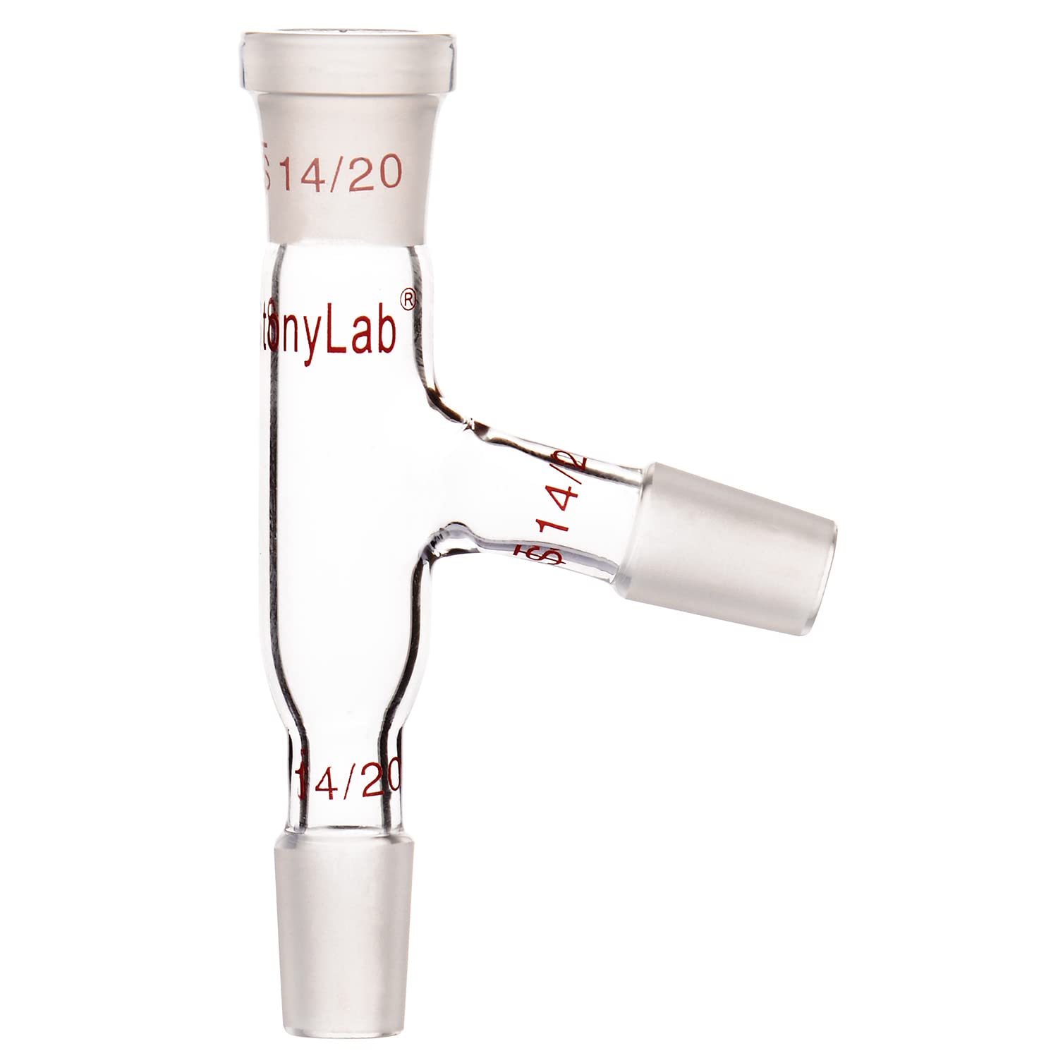 StonyLab 3 Way Distilling Adapter with 14/20 Joints for Distillation Apparatus