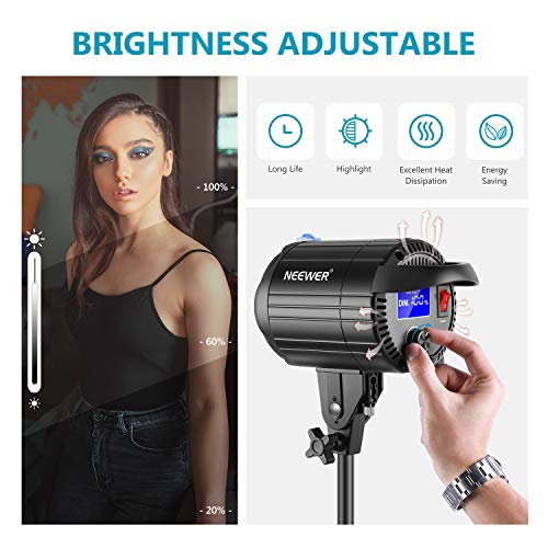 Neewer-60W-LED-Video-Light-White-5600K-Version-Continuous-Lighting-CRI-95with-Remote-Control-Bowens-Mount-for-Video-Recording-Portrait-Photography-Outdoor-Shooting