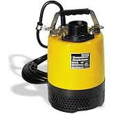 Wacker Neuson PS2 500 2/3HP Submersible Water Pump for Pool, Basement, Outdoor &amp; Pond Draining &mdash; 110V/60Hz Plastic Heavy Duty Utility Pump - 6.1A