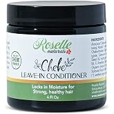 Roselle Naturals Chebe Hair Leave In Conditioner Cream 4 Oz, Made with African Chebe Powder, Chebe Oil &amp; Rosemary Essential Oil, Moisturizing Hair Treatment for Hair Growth.