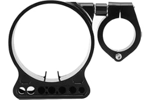 Black Aluminum Side Mount Speedometer Relocation Bracket, Motorcycle Gauge Bracket for 1.54in Fork, Durable Corrosion Resista