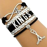 Infinity Collection Los Angeles Kings Bracelet, Los Angeles Kings Jewelry, Hockey Bracelet, NHL Bracelet