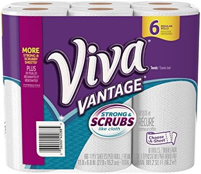 VivaVantage Paper Towels, Choose-a-Sheet, Regular Roll, 6 Count (Pack of 4)