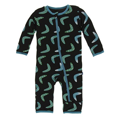 KicKee Pants Little Boys Print Coverall with Zipper - Midnight Boomerang, 6-9 Months