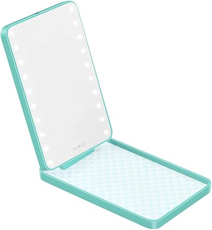 Amazon Riki Loves Riki カラフルな点灯ledメイクアップミラーパレット ティファニーブルー ティファニーブルー Riki Loves Riki 化粧鏡 通販