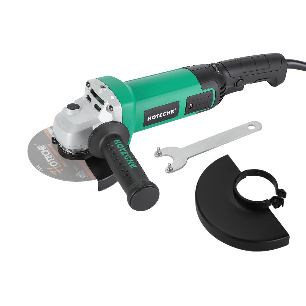 Photo 1 of Hoteche 5-Inch Angle Grinder 11-Amp Heavy Duty Variable Speed Power Grinder Corded Electric Grinding & Cutting Tool for Metal, Quick-Change Disc Compatible(Tool Only)