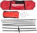Amazon Basics Baseball Softball Hitting Pitching Batting Practice Net With Stand - 96 x 42 x 86 Inches, Red and Black