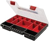 Silverline 248965 13 Compartment Organiser Storage Box Carry Handle Clear Lid view 3