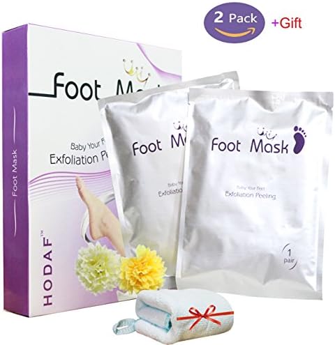 Foot Mask 2 Pack Exfoliating Foot Peel Mask By Super Modern,Foot Peeling Mask,Baby Soft & Smooth Feet,Calluses and Dead Skin Remover,Healthy Soak Socks Booties for Men and Women