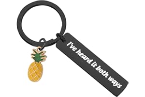 FAADBUK TV Show inspired keychain I‘ve Heard It Both Ways TV Show Quote Pineapple Lover Gift