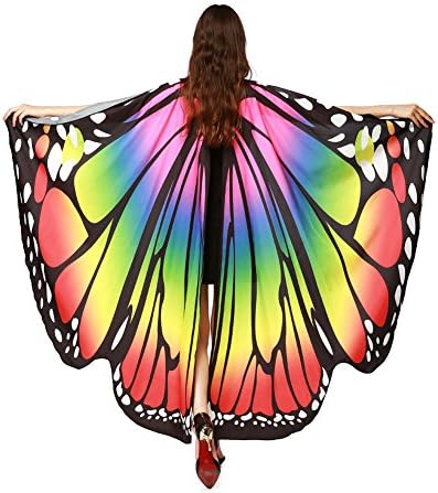 LERFEY Prop Soft Fabric Butterfly Wings Shawl Fairy Nymph Pixie Costume Accessory