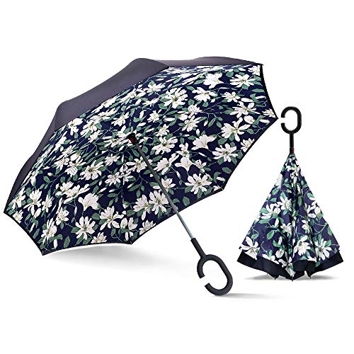 image for ZOMAKE Inverted Umbrella, Double Layer Reverse Umbrella Large Inside O