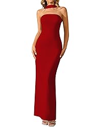 HTZMO Women Elegant Summer Bodycon Maxi Dress