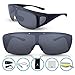 BLUPOND Wrap Around Oversized Sunglasses Fit Over Glasses For Women and Men With Flip Up Polarized Anti Glare Lens