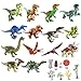 Yizeda Dinos Toy,(14+23) Dinosaur Building Blocks Figures Toys,Jurassic Predator Herbivore and Dinosaur Scene Configuration Set