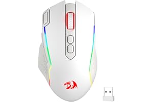Redragon M810 Pro Wireless Gaming Mouse, 10000 DPI Wired/Wireless Mouse w/Rapid Fire Key, 8 Macro Buttons, 45-Hour Durable Po