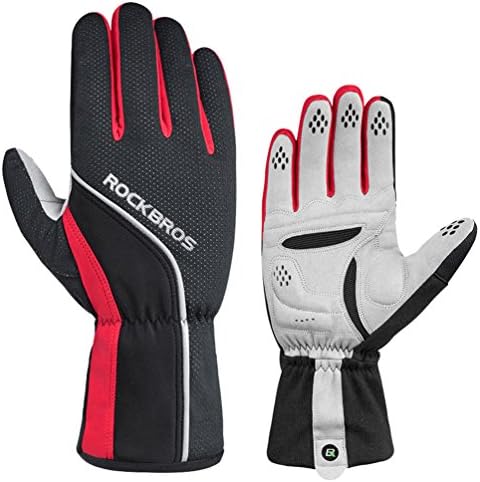 RockBros Winter Bike Riding Cycling Gloves Thermal Soft Outdoor Sports Full Finger Gloves for Men and Women