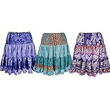 Womens Swirling Skirt Full Flare Boho Fill With Joy Tiered Skirts Wholesale Lots Of 3