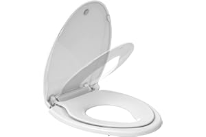 GAOMON Elongated Toilet Seat With Toddler Seat,PP Material Family Toilet Seat Cover with Adult and Toddler Seat, Soft Close Design, Easy to Clean, Safe for Home Kids Potty Training