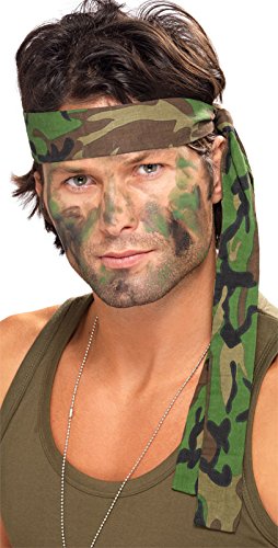 Smiffy's Men's Army Headband Camouflage 150Cm X 4Cm