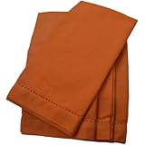 Hemstitch Dinner Napkins Paprika 1 Dozen