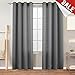 jinchan Curtains for Bedroom Window Curtains 84 Inches Length Casual Weave Textured Privacy Curtain Panels for Living Room 2 Panels Set Grey