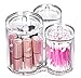 Bekith 3pc Acrylic Clear Cotton Ball and Swab Organizer primary