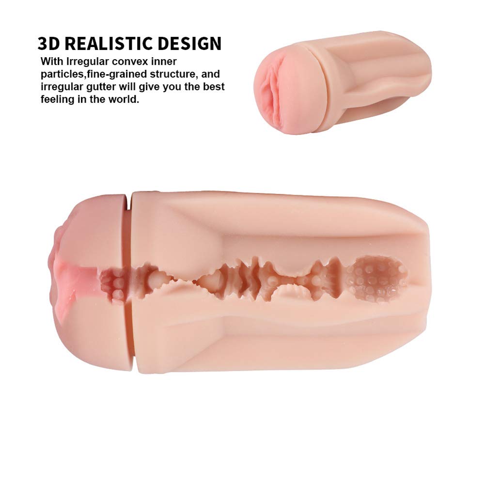 Male Masturbators Cup Adult Sex Toys Realistic Textured Pocket Vagina Pussy Man Masturbation Real-Life Touch Feeling