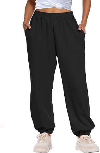 high waisted baggy sweatpants