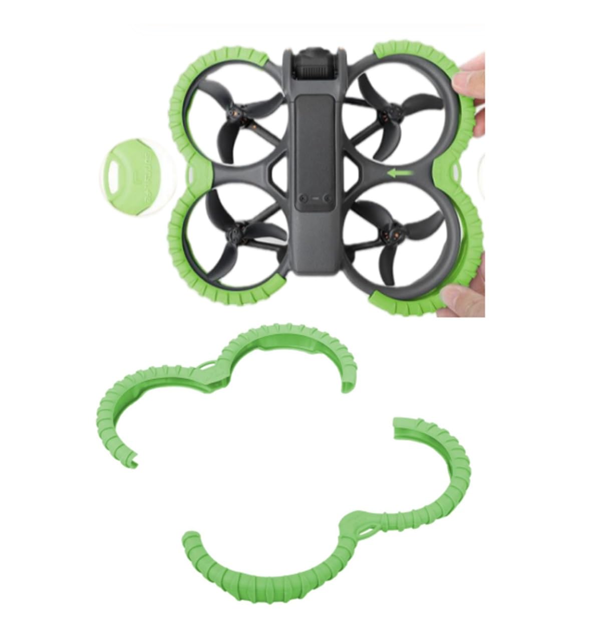 Propeller Guard Protector for DJI Avata 2,Anti-Collision Prop Bumper TPU Protective Cover Ring for Avata 2 Drone Accessories (Green)
