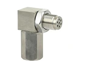 90° M18x1.5 Straight Automotive Mini Catalytic Converter Oxygen Sensor Adapter – Stainless Steel O2 Sensor Spacer Adapter for