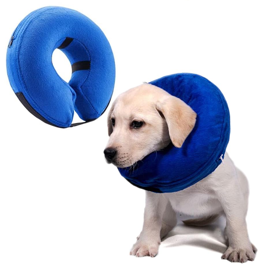 Pet Inflatable Collar for Dogs and Cats, Protective Inflatable Dog Collar, Soft Pet Dog Cone Recovery Collar, Adjustable Pet Recovery Collars for Medium Dogs and Cat (XL)