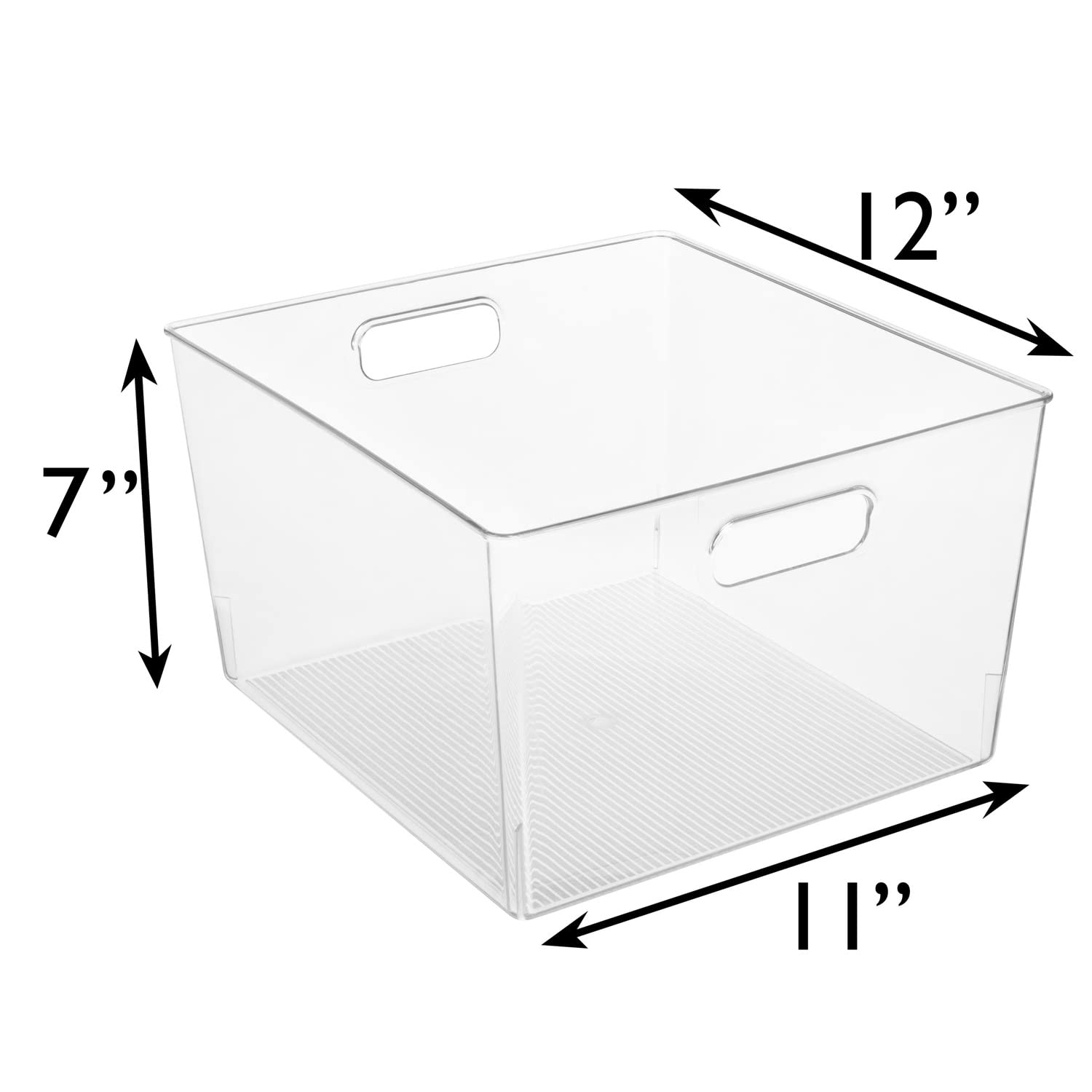 ClearSpace Clear Plastic Storage Bins XL 4 Pack Perfect for Kitchen,Fridge, Pantry