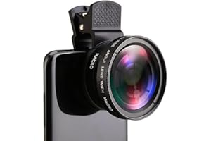 MAITER Professional 2 in 1 Lens Universal Clip 37mm Mobile Phone Lens 0.45x 49uv Super Wide-Angle + Macro HD Lens for All Smartphones