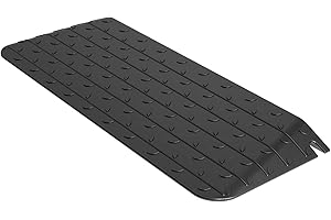 VILBLE 2" Door Threshold Ramp, Rise Rubber Threshold Ramps, Anti-Slip Doorway Ramps, Entry Ramps for Wheelchairs, Scooters, Trolley, Curbs