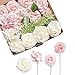 Ling's Moment Artificial Flowers Combo Box Set Elegant Blush for DIY Wedding Bouquets Centerpieces Garlands Floral Arrangements Decorations