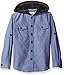 LEE Boys' French Terry Hooded Chambray Shirt