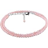 Yanara Necklace For Women Trendy Chains Stone Beads Real Chakra Crystals Handmade Jewelry in Silver Plated 18 inches Adjustable Chain Perfect Gift For Her