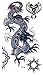 Supperb® Temporary Tattoos - Blue Dragon (Set of 2)