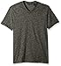 Perry Ellis Men's Texture Slub V-Neck Tee Shirt, Black, Large