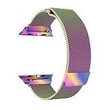 Apple Watch Band, Enow Fully Magnetic Closure Clasp Mesh Loop Milanese Stainless Steel Bracelet Strap for Smart iWatch Sport & Edition 38mm & 42mm