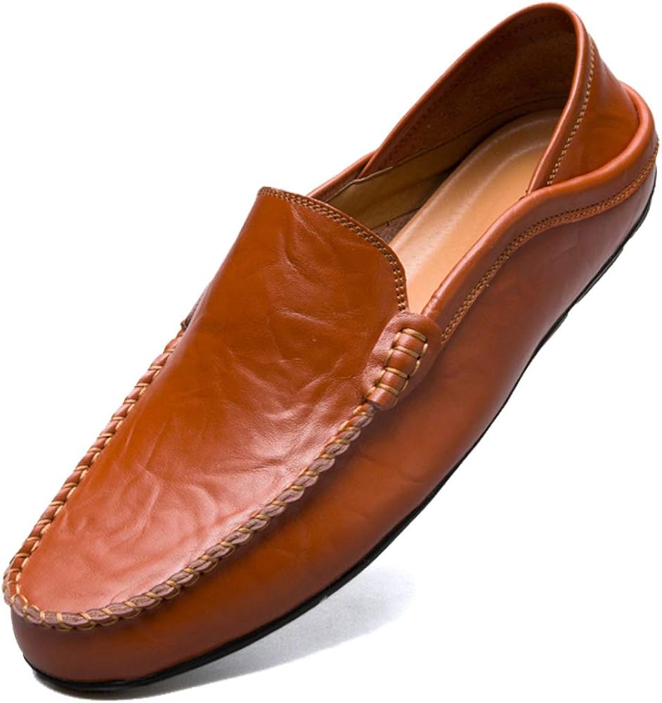 leather deck type shoes