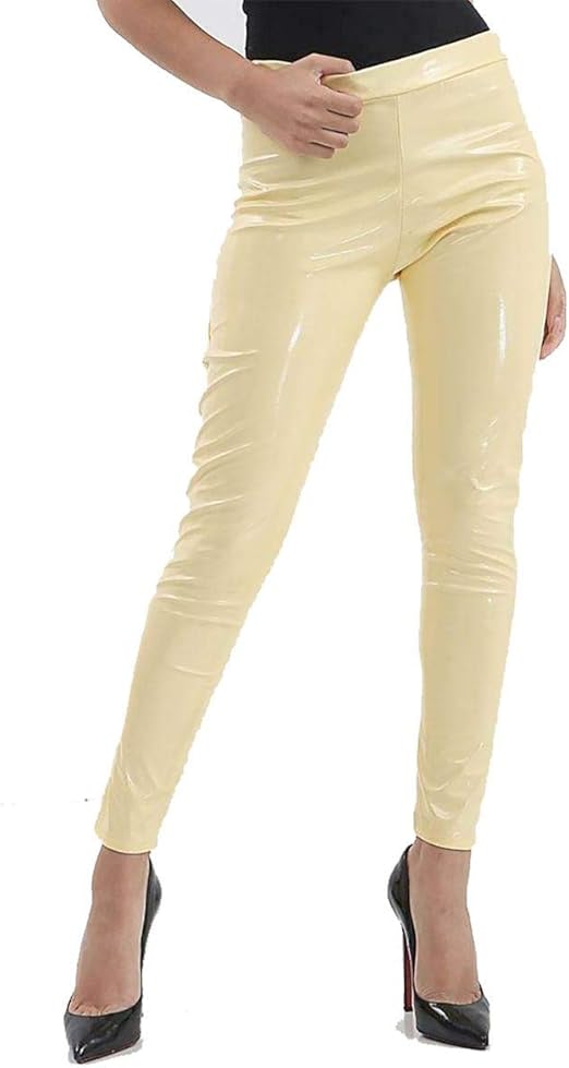 Islander Fashions Damen Vinyl PVC Wet Look Party Mini Bodycon Rock