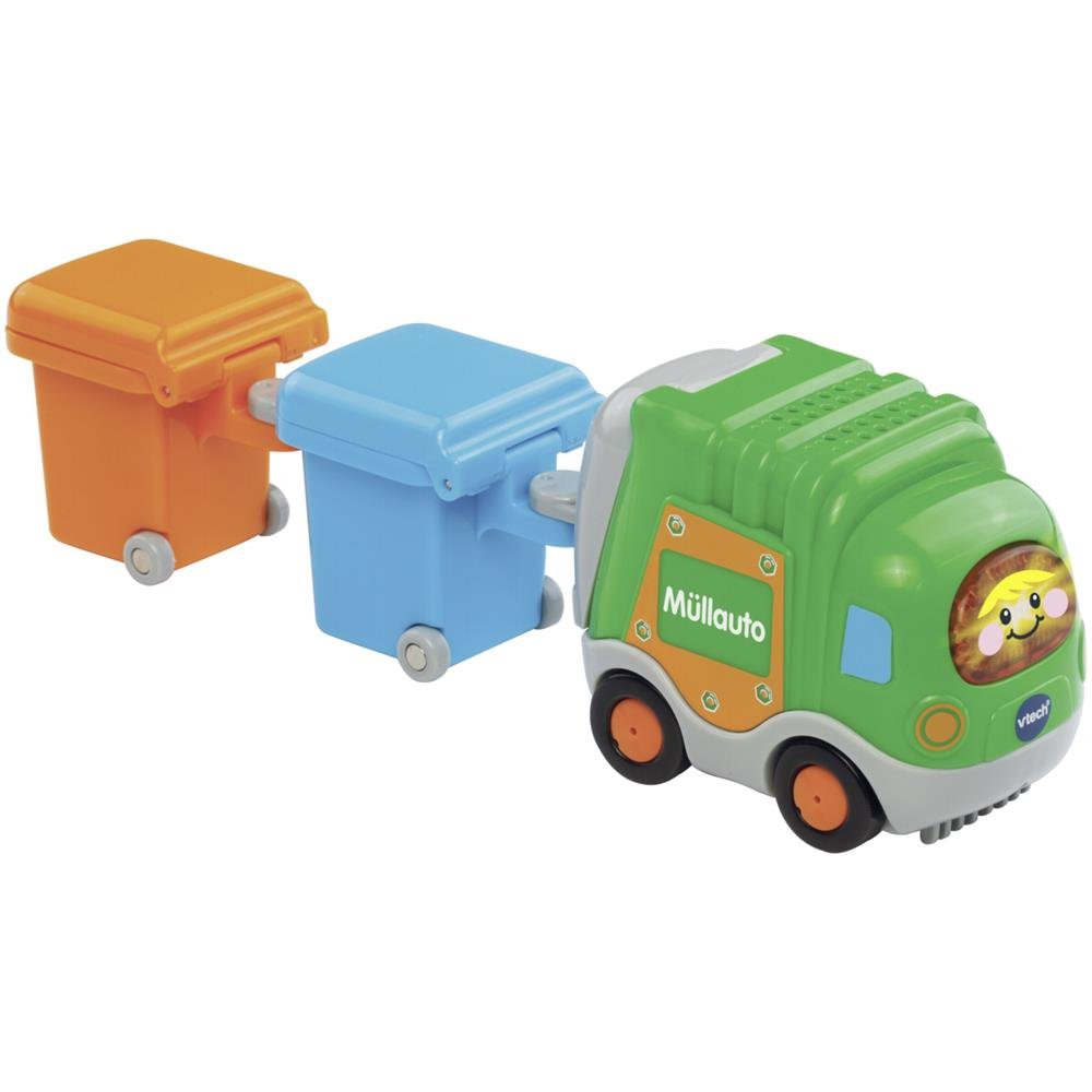 Vtech Baby 80-187764 TUT Speedster Rubbish Truck and 2 Wheelie Bins Green