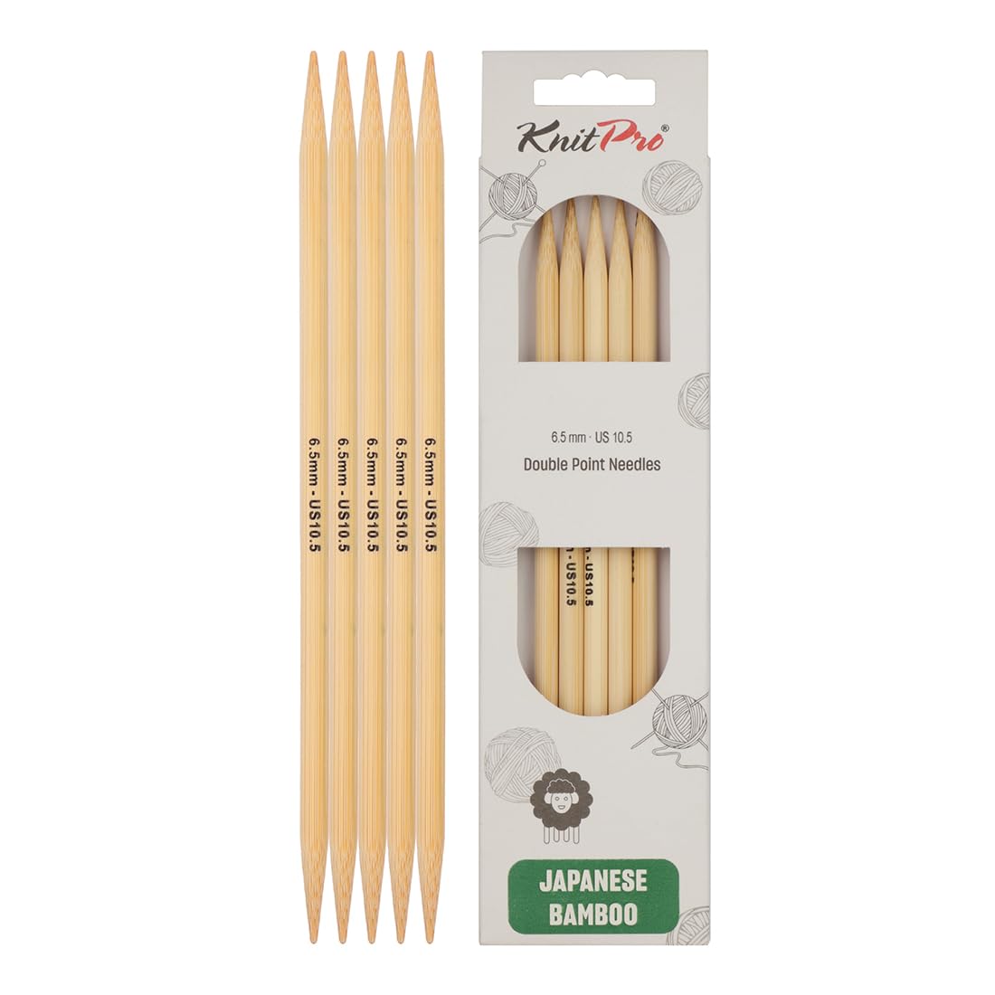 KnitPro Bamboo Double Pointed Needles 8" (20cm) | 6.50mm — image 1